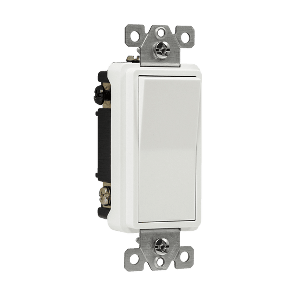 Enerlites 94150-W – 15A Amp Decorator Rocker Light Switch UL Listed – 4-Way