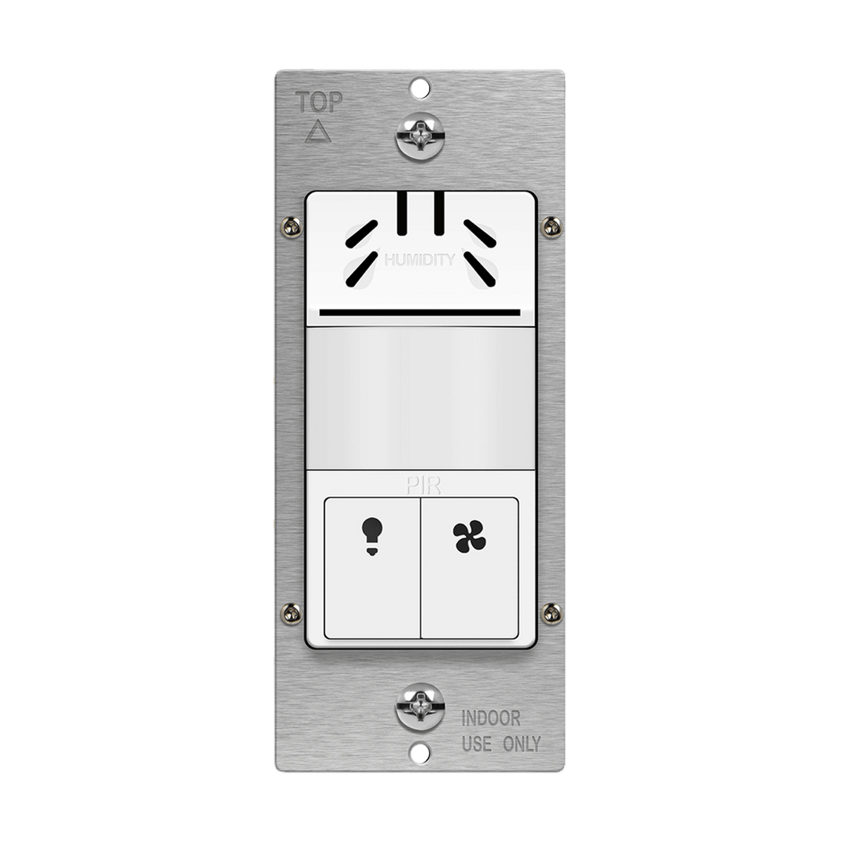 Enerlites DWHOS-W - Dual-Load Humidity Sensor and 180° PIR Motion Sensor Wall Switch, Neutral Wire Required, Single Pole - White