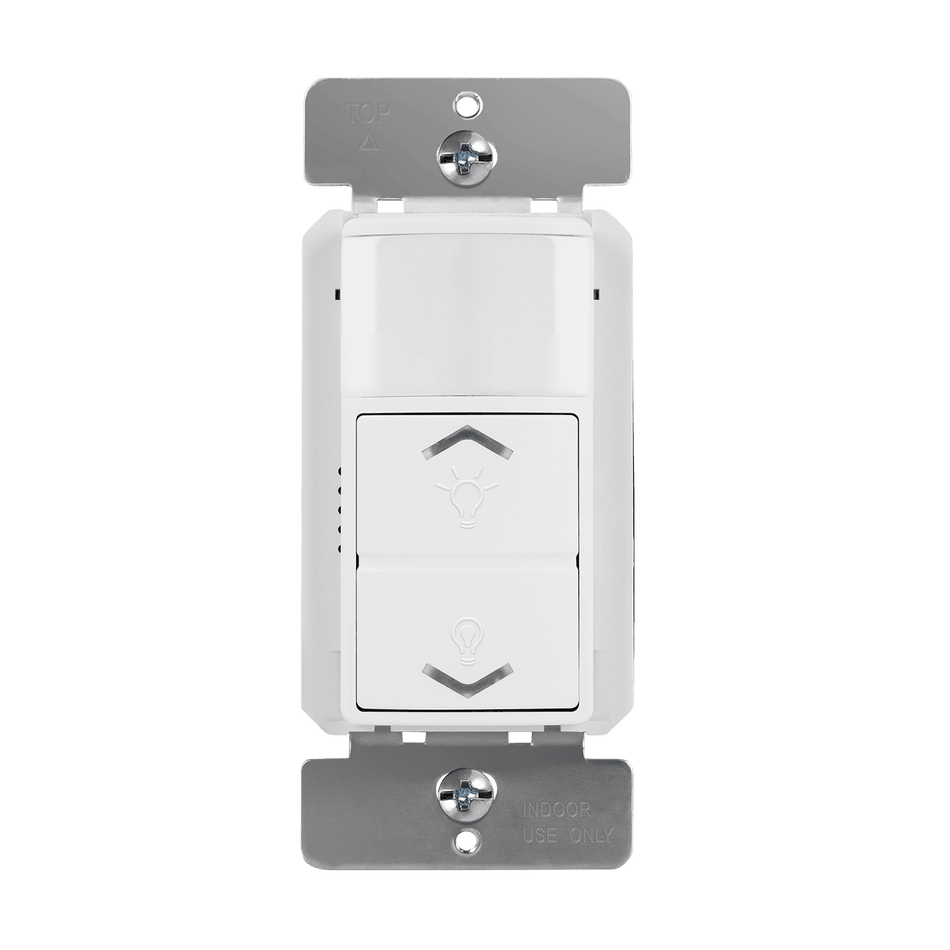 Enerlites DWODS-010-W - 180° PIR Motion Sensor with 0-10V Dimmer Wall Switch - White