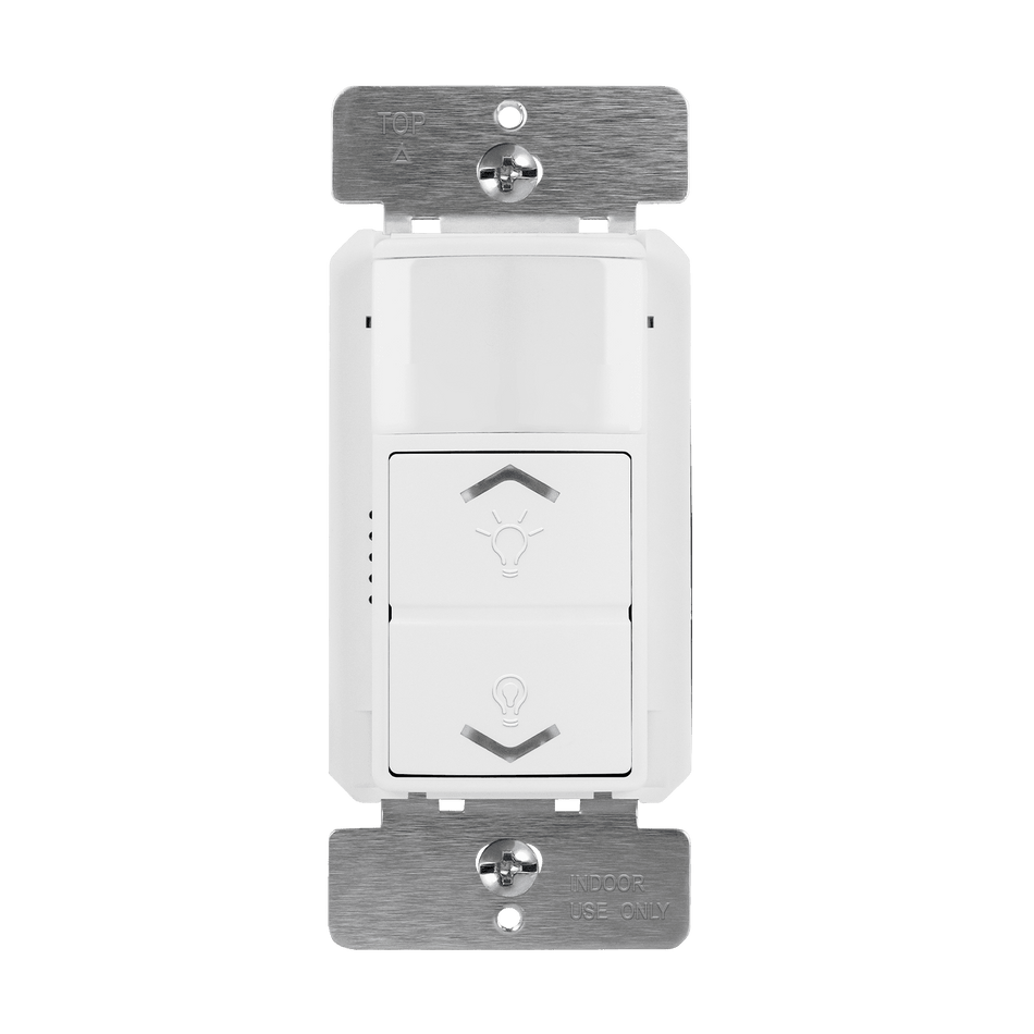 Enerlites DWODS-120-W - 180° PIR Motion Sensor with LED Dimmer Wall Switch - White