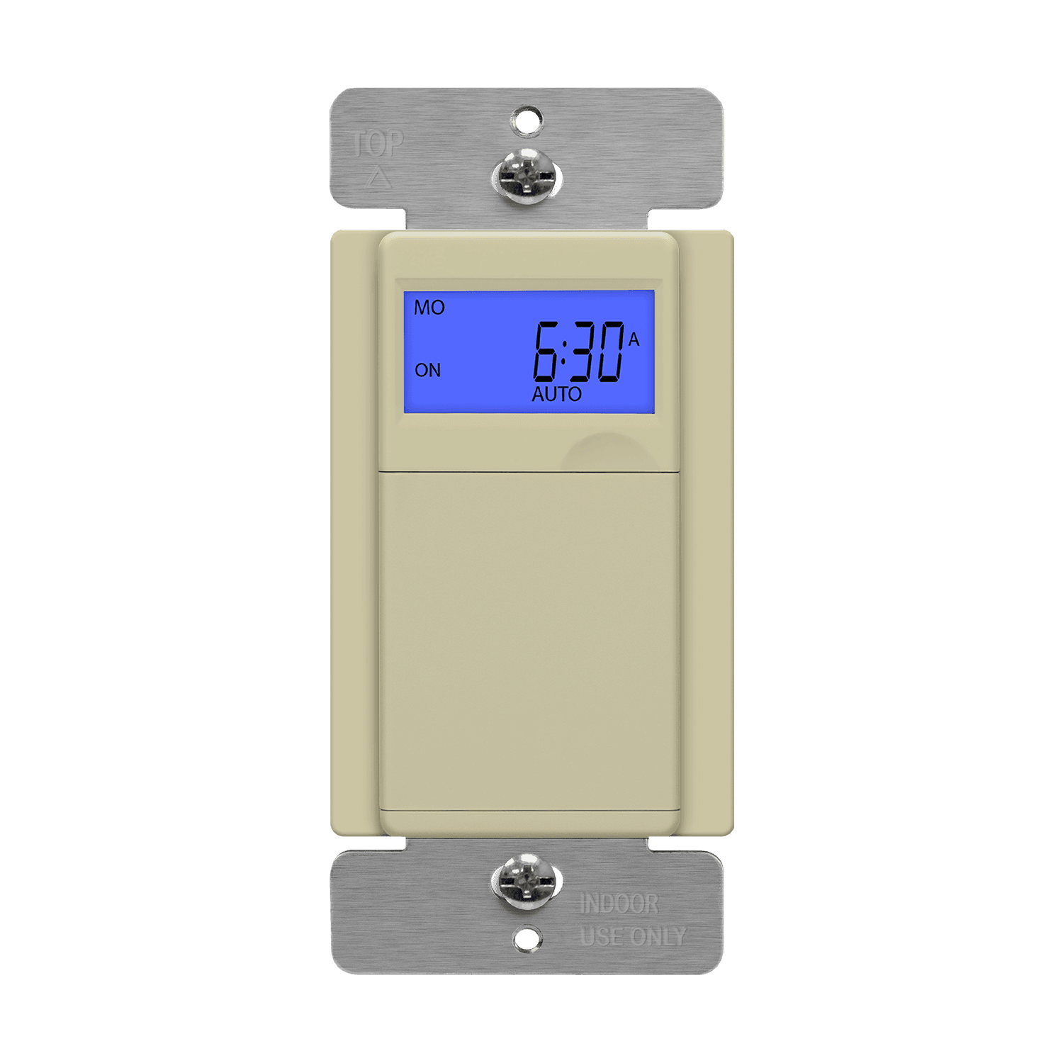 Enerlites HET01-I - 7-Day Digital In-Wall Programmable Timer Switch - Ivory