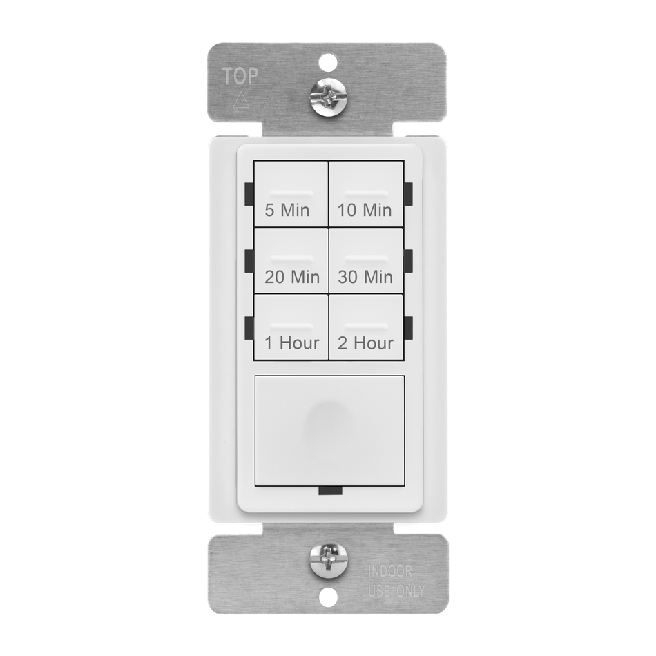 Enerlites HET06-J-2H-W - 2-Hour 7-Button Preset Countdown Timer Switch - White