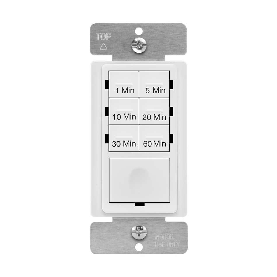 Enerlites HET06-J6-W - 60 Minutes 7-Button Preset Countdown Timer Switch - White