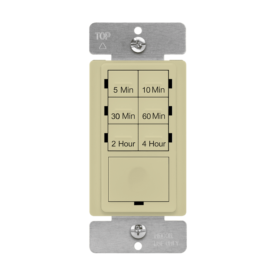 Enerlites HET06-R-I - 4-Hour 7-Button Preset Countdown Timer Switch - Ivory