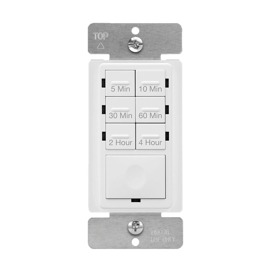 Enerlites HET06-J-W - 4-Hour 7-Button Preset Countdown Timer Switch - White