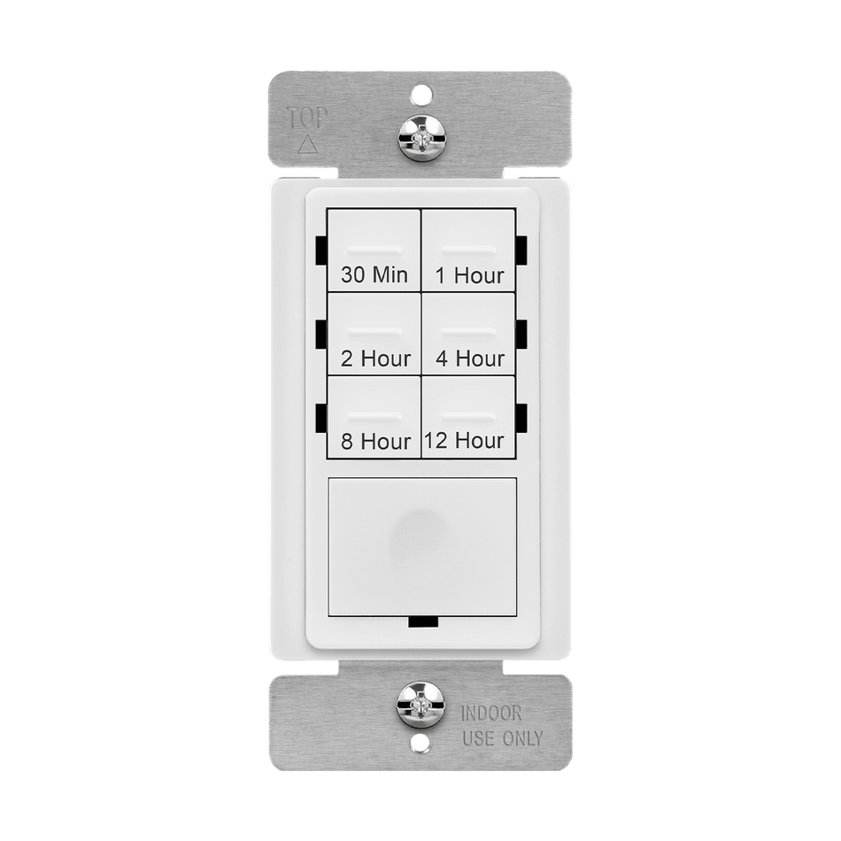 Enerlites HET06-12-W - 12 Hour 7-Button Preset Countdown Timer Switch - White