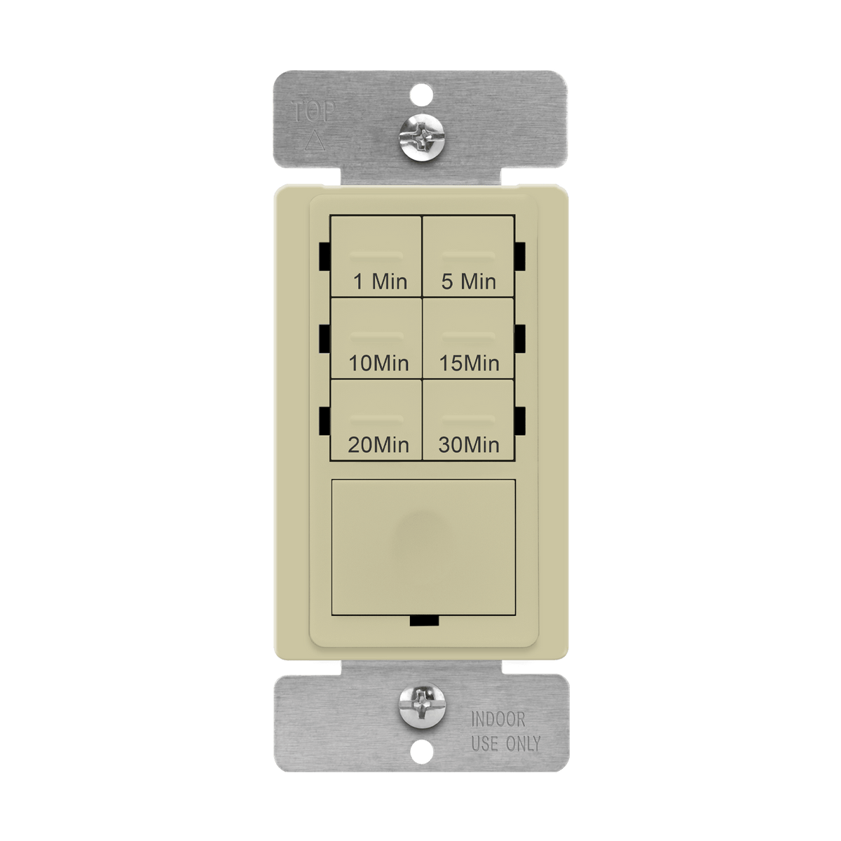 Enerlites HET06A-R-I - 30-Minute 7-Button Preset Countdown Timer Switch - Ivory