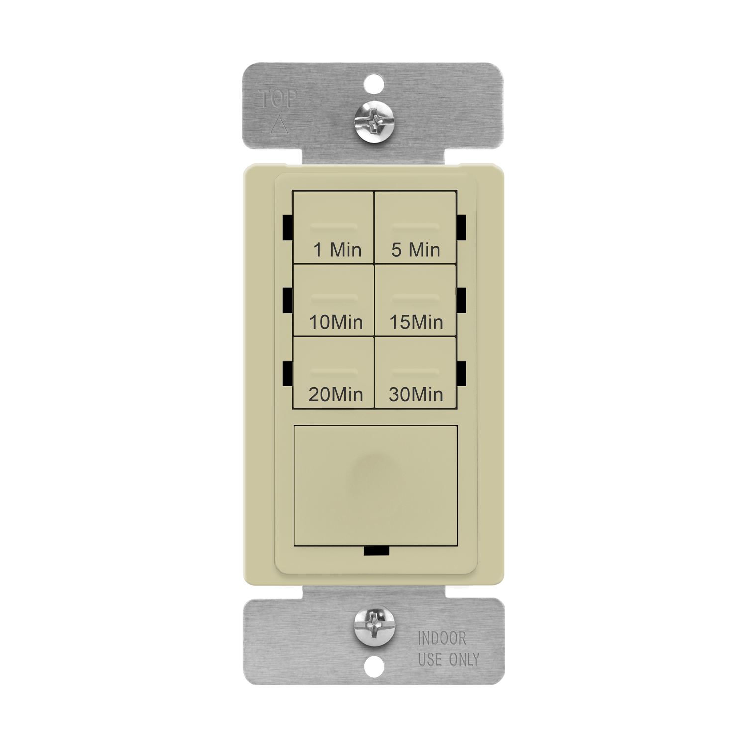 Enerlites HET06A-R-I - 30-Minute 7-Button Preset Countdown Timer Switch - Ivory