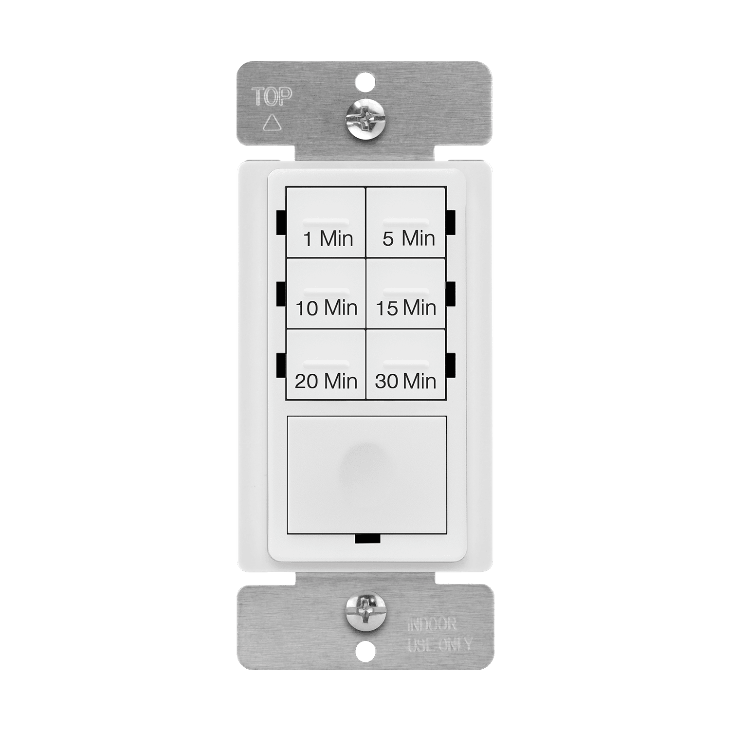 Enerlites HET06A-R-W - 30-Minute 7-Button Preset Countdown Timer Switch - White