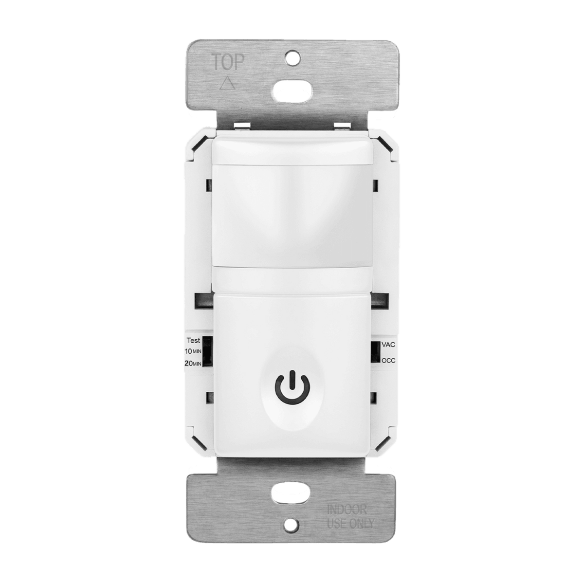 Enerlites HMOS-J-I - 180° PIR Occupancy/Vacancy Motion Sensor Wall Switch, Secured Ground Wire Required, Single Pole - Ivory