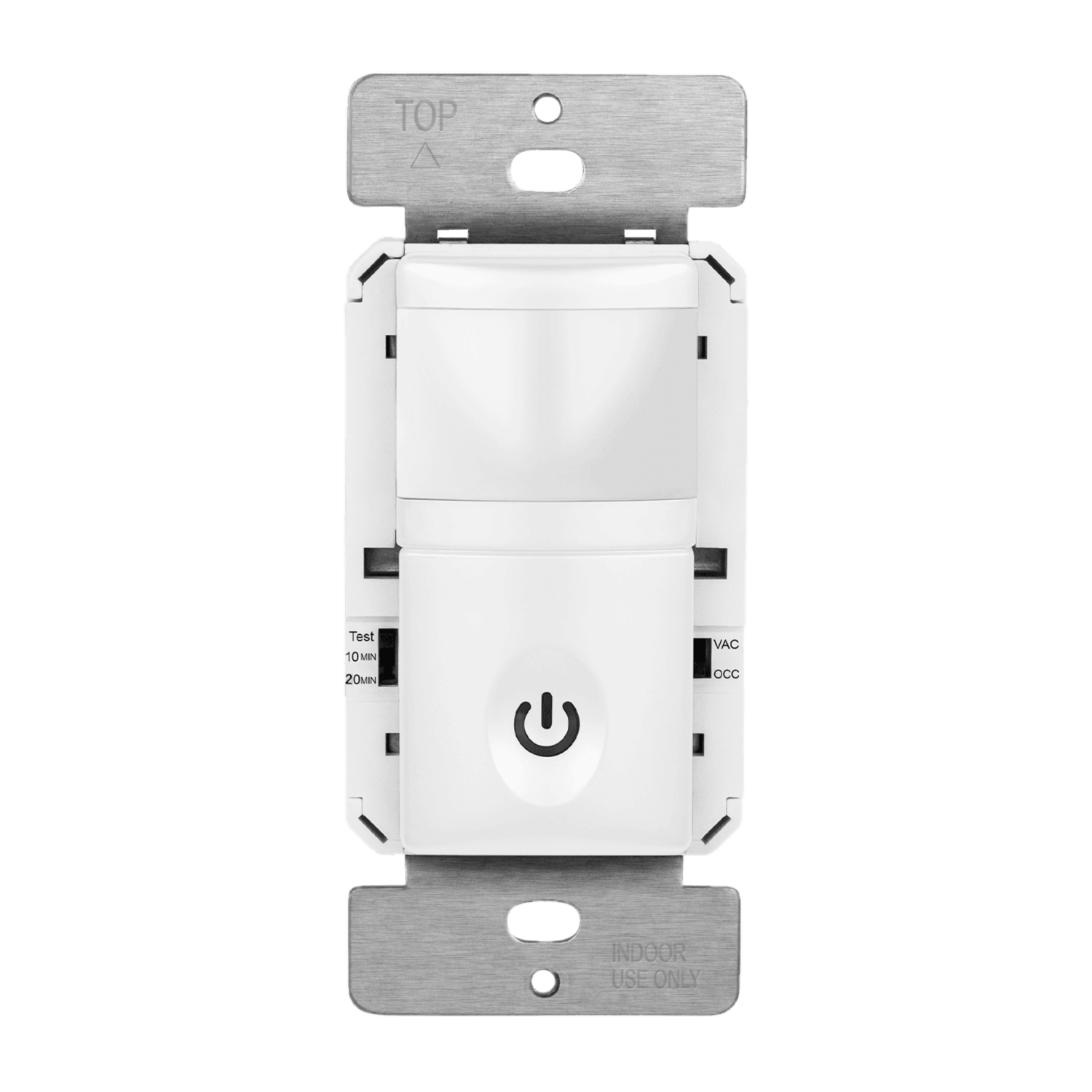 Enerlites HMOS-J-I - 180° PIR Occupancy/Vacancy Motion Sensor Wall Switch, Secured Ground Wire Required, Single Pole - Ivory