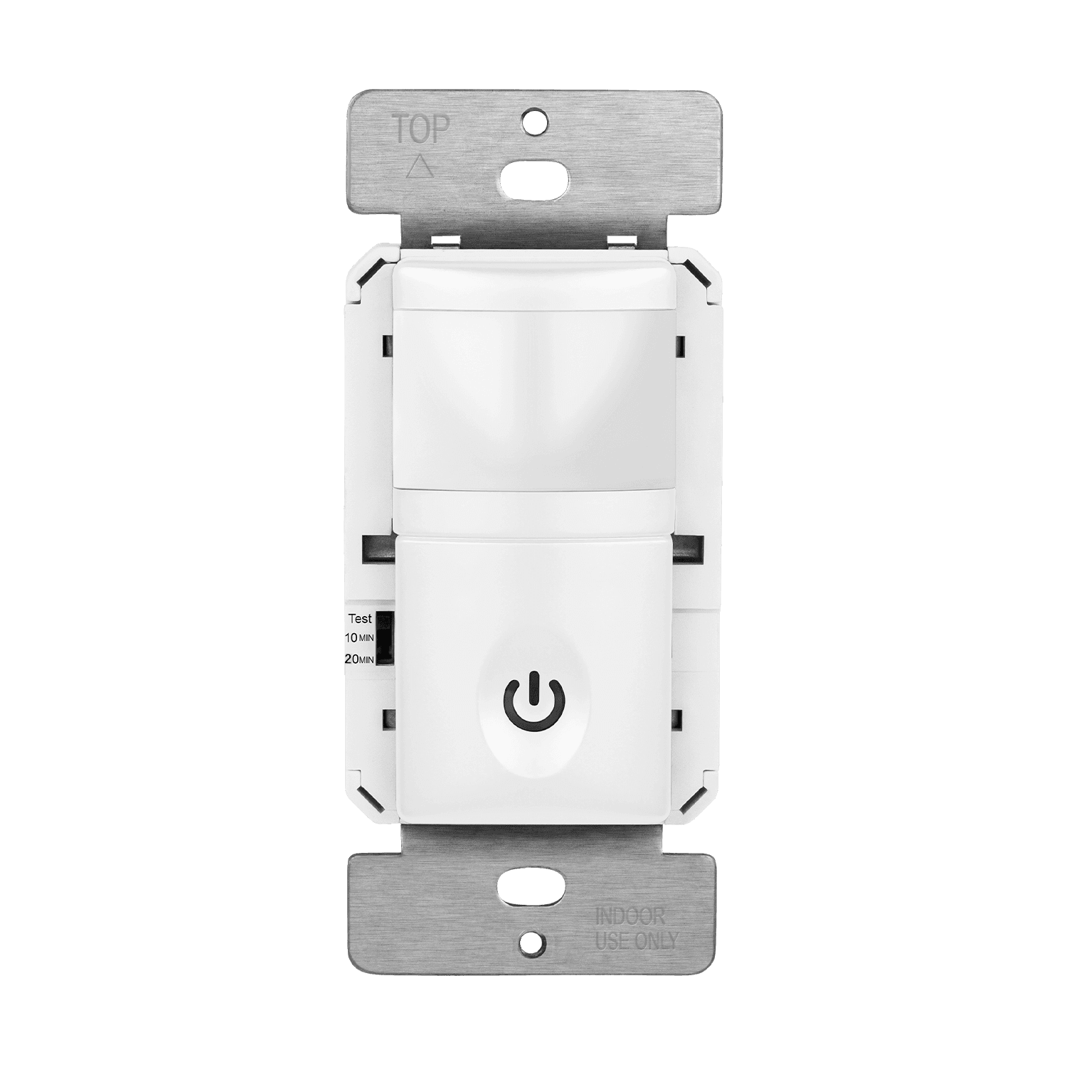 Enerlites HMVS-W - 180° PIR Vacancy Motion Sensor Wall Switch, Neutral Wire Required, Single Pole - White