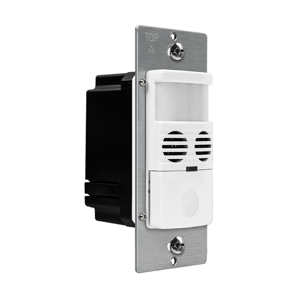 Enerlites MWOS-W - 180° Dual-Technology Occupancy/Vacancy Motion Sensor Wall Switch, Neutral Wire Required, Single Pole - White
