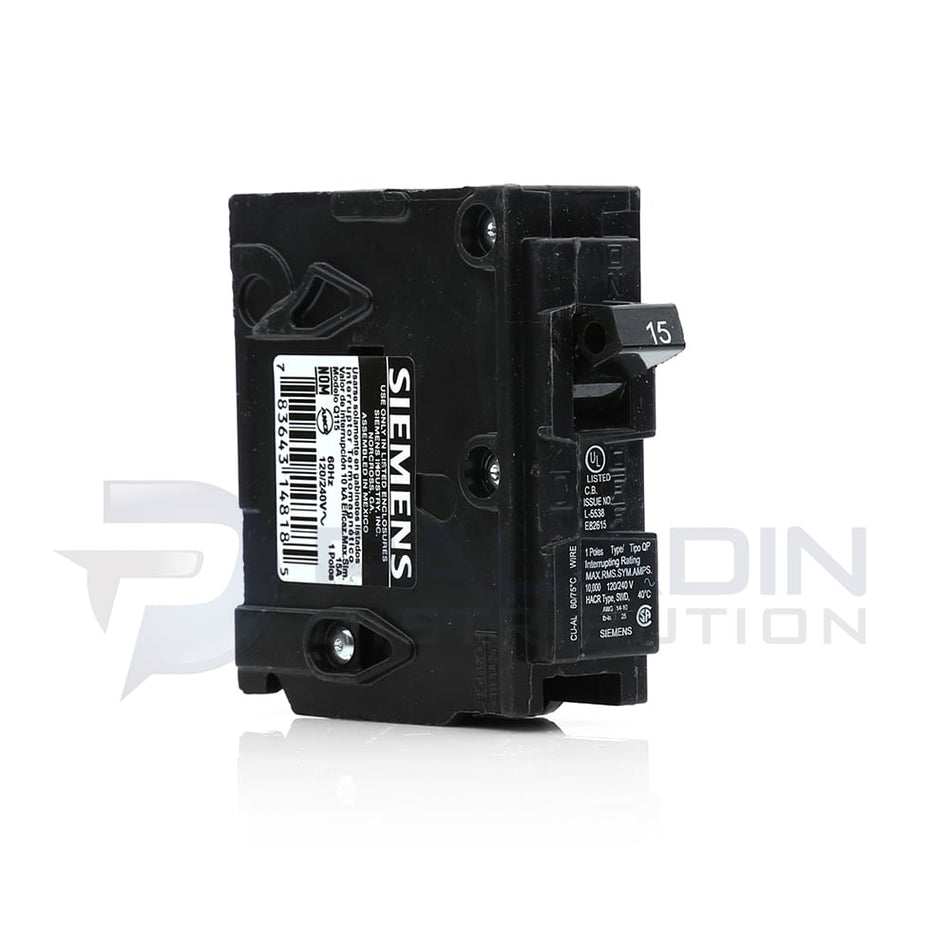 Siemens Q115 – 15A Amp Single Pole Circuit Breaker – Type QP
