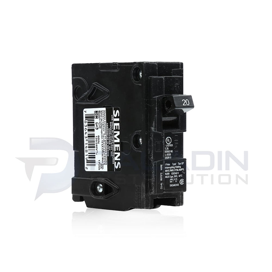 Siemens Q120 – 20A Amp Single Pole Circuit Breaker – Type QP