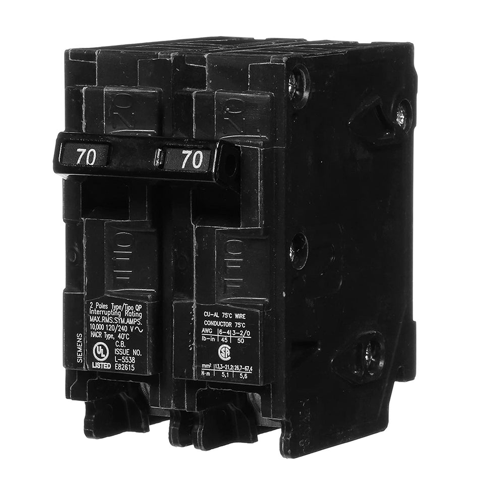 Siemens Q270 – 70A Amp Double Pole Circuit Breaker – Type QP