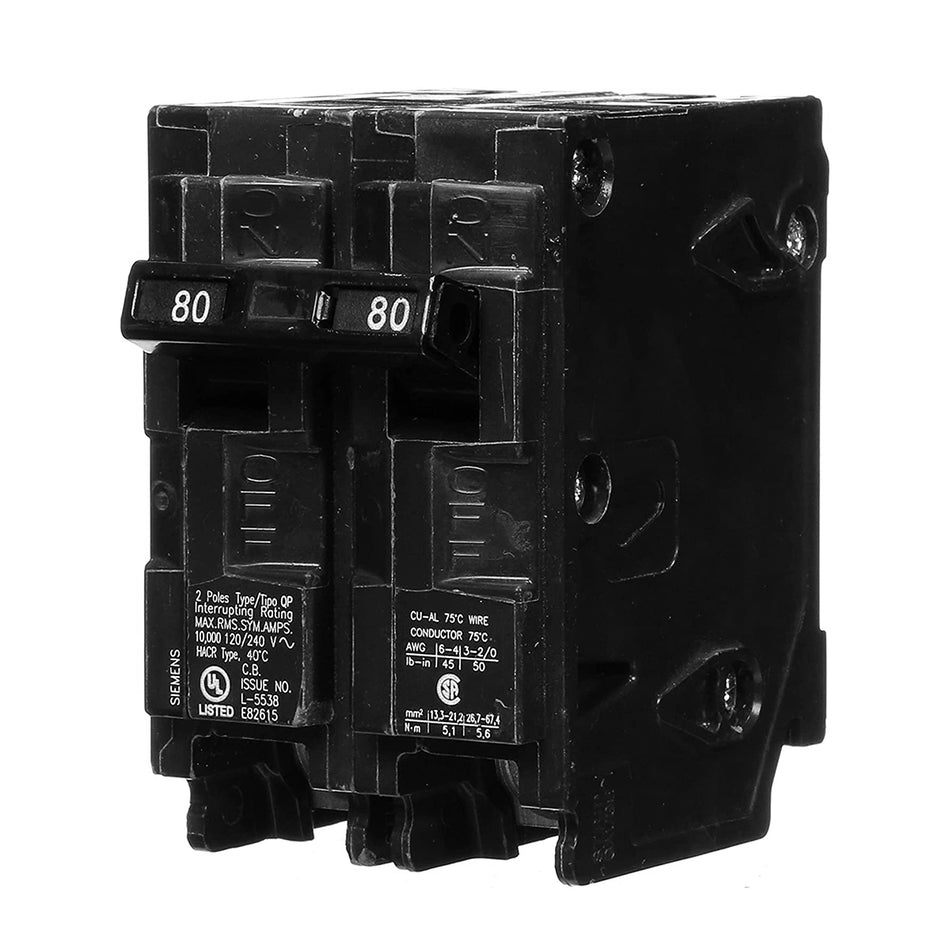 Siemens Q280 – 80A Amp Double Pole Circuit Breaker – Type QP