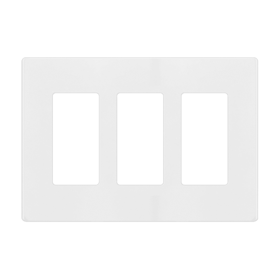 Enerlites SI8833-W – Screwless Decorator / GFCI Wall Plate – 3 Gang White