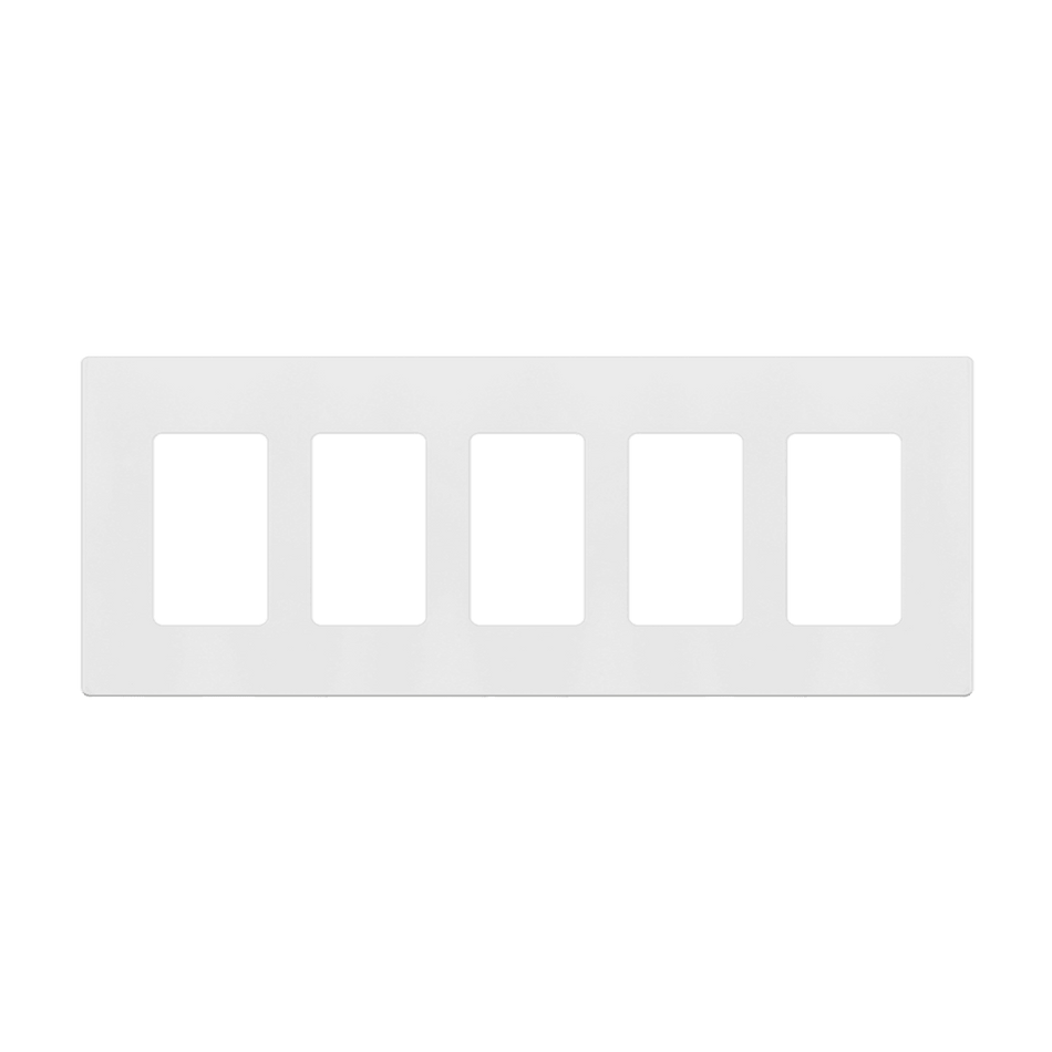 Enerlites SI8835-W – Screwless Decorator / GFCI Wall Plate – 5 Gang White
