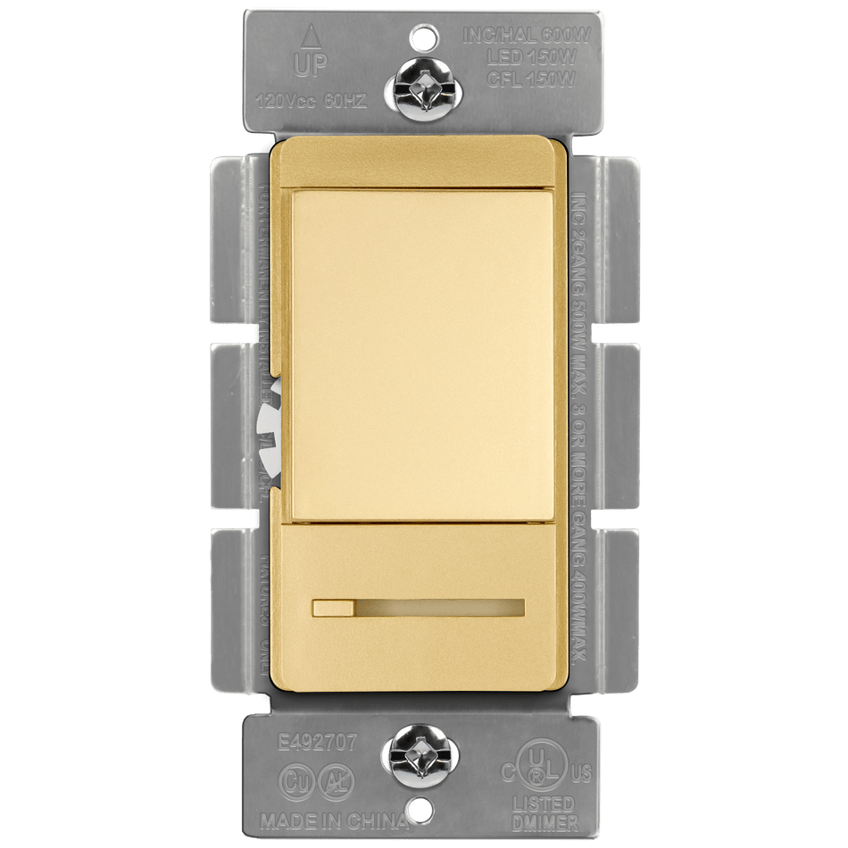 Enerlites 55300-GD - LED, CFL, Incandescent, Halogen Dimmer Switch - Gold