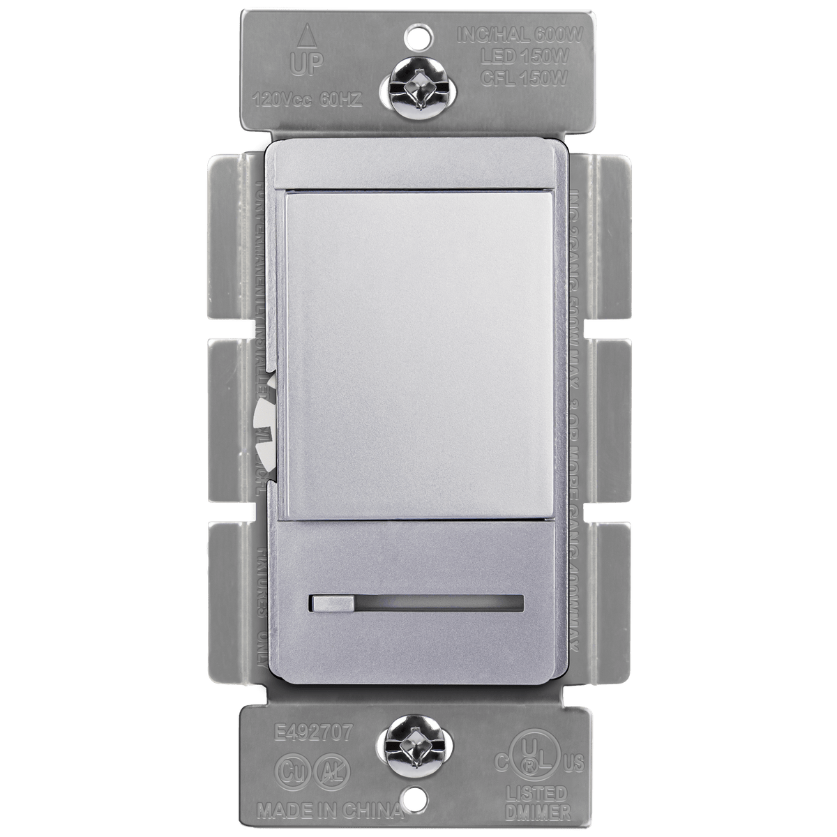 Enerlites 55300-SV - LED, CFL, Incandescent, Halogen Dimmer Switch - Silver