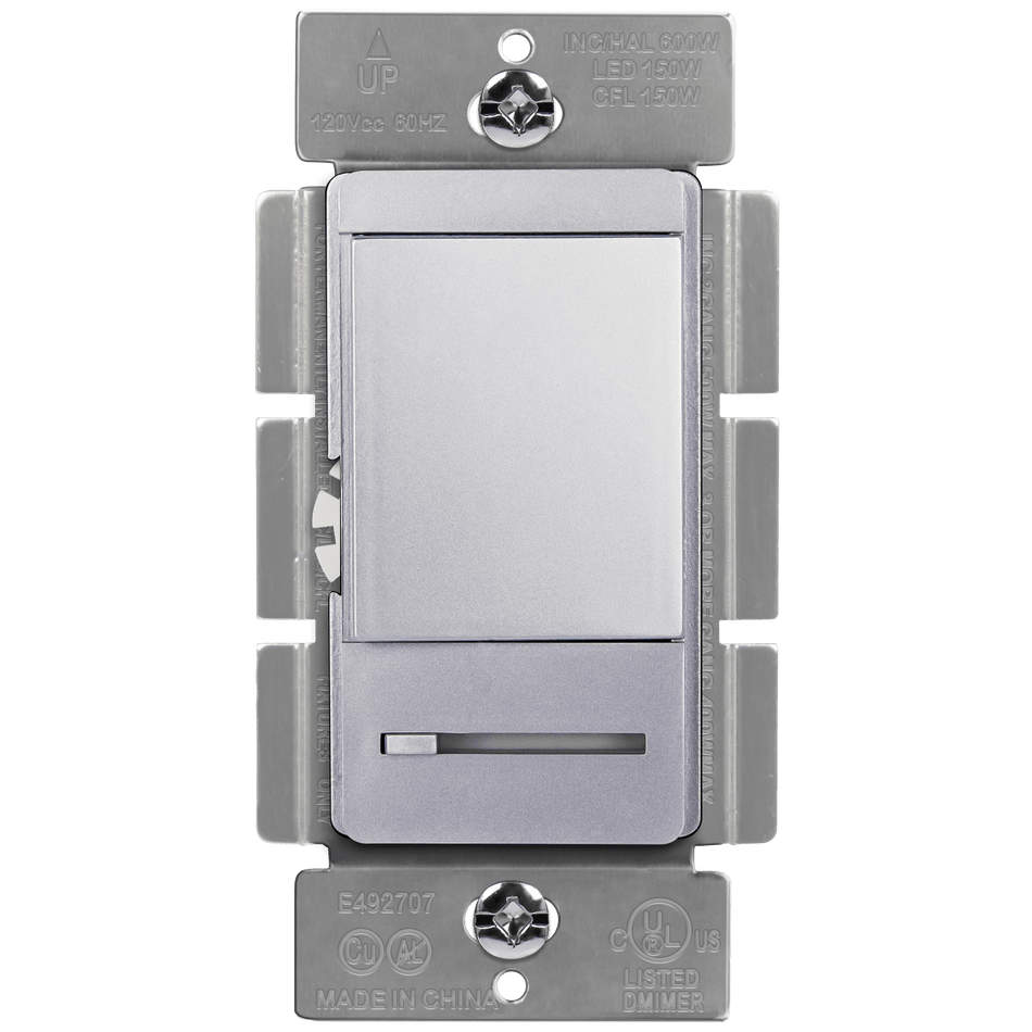 Enerlites 55300-SV - LED, CFL, Incandescent, Halogen Dimmer Switch - Silver