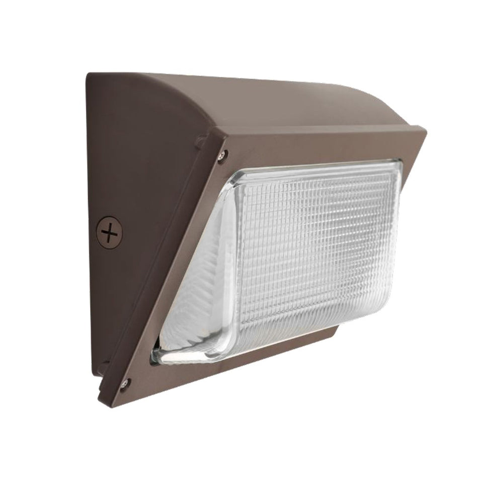 LED Traditional Wall Pack Power & Color Temperature Selectable - 30W/40W/50W - 30K/40K/50K - Dark Bronze