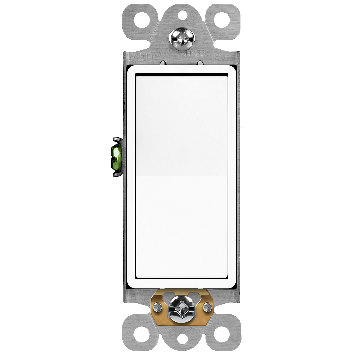 Enerlites 91150A-W - Antimicrobial Residential Grade Decorator Switch, Single Pole - White
