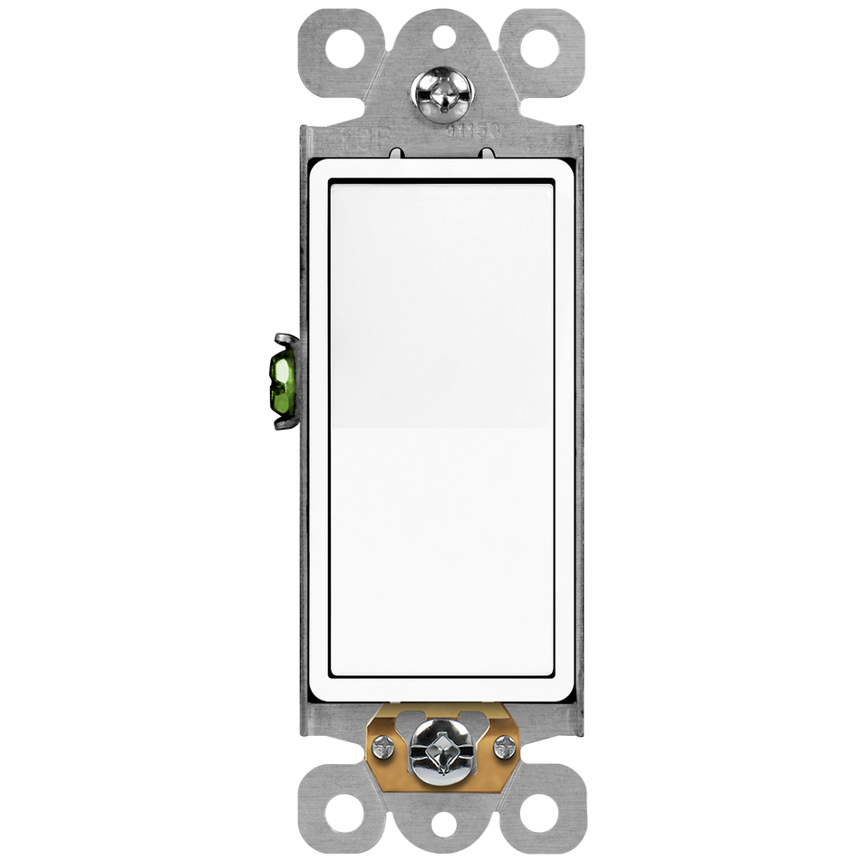 Enerlites 91150A-W - Antimicrobial Residential Grade Decorator Switch, Single Pole - White