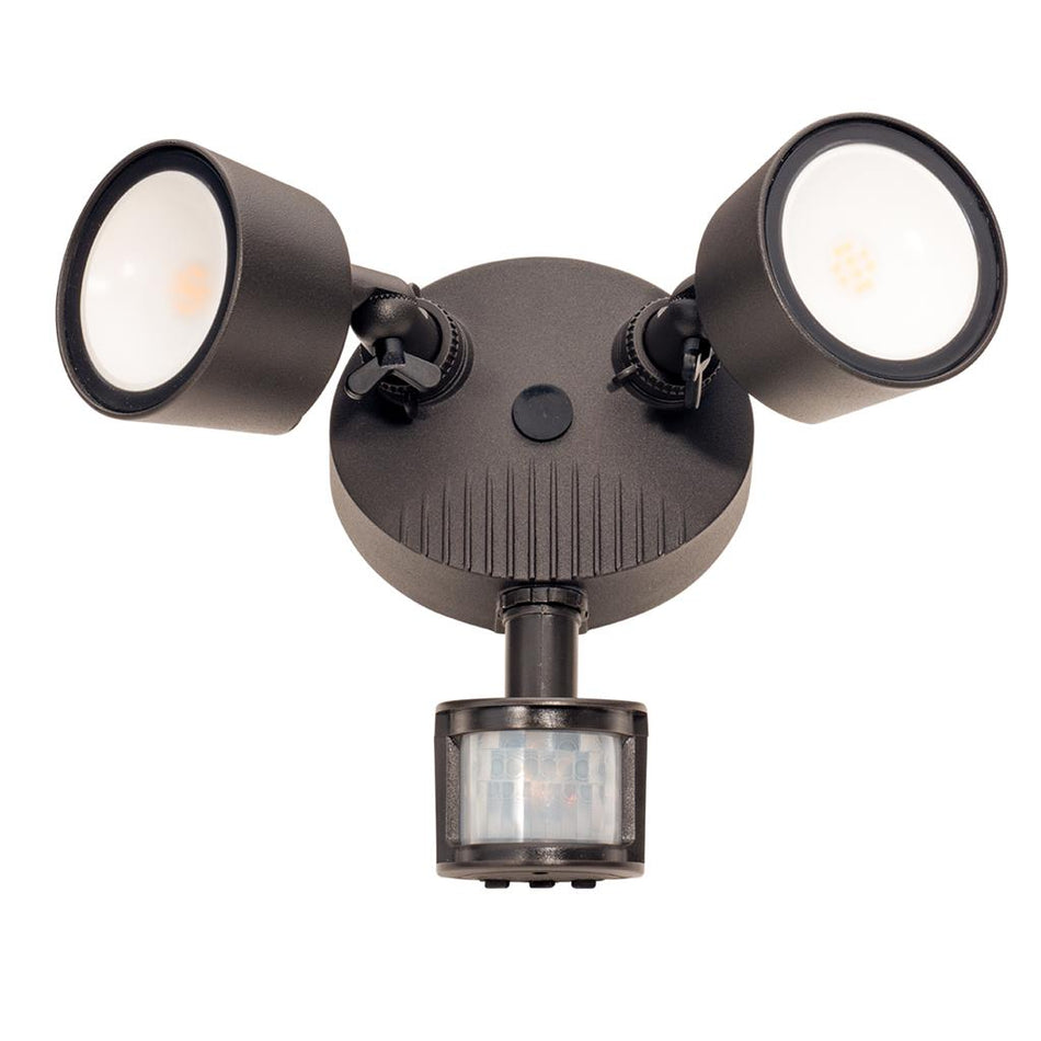 Topaz 72990 SL/24W/40K/BZ/MS – Dual Head LED Security Light w/ Motion Sensor 24W 4000K – Bronze