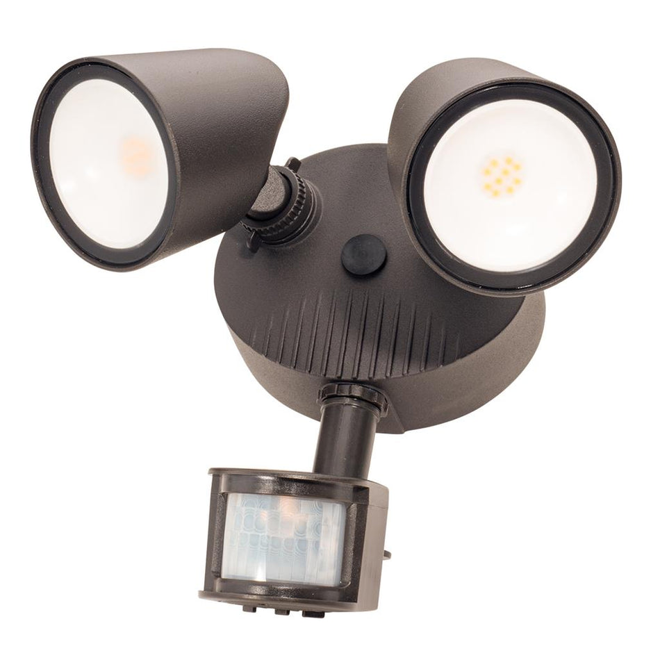 Topaz 72990 SL/24W/40K/BZ/MS – Dual Head LED Security Light w/ Motion Sensor 24W 4000K – Bronze