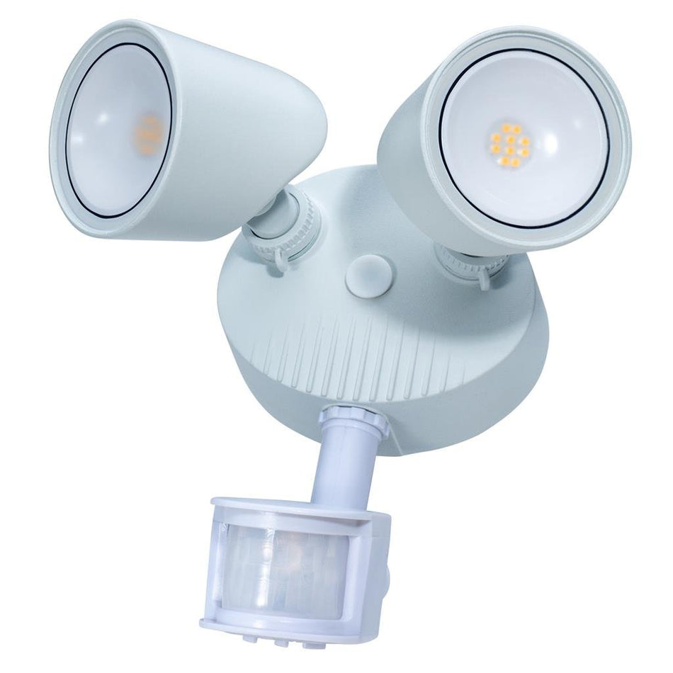 Topaz 72992 SL/24W/40K/WH/MS – Dual Head LED Security Light w/ Motion Sensor 24W 4000K – White