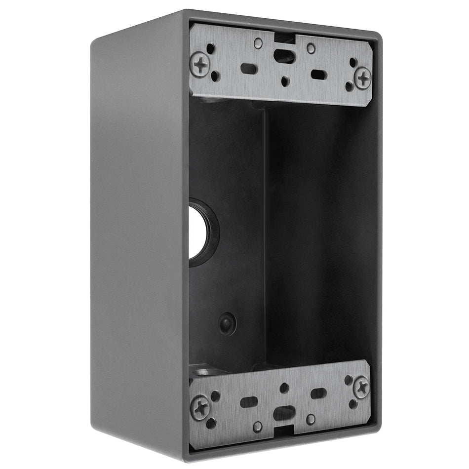 Enerlites EN1350 - 1/2 in. 1-Gang 3-Hole Weatherproof Box